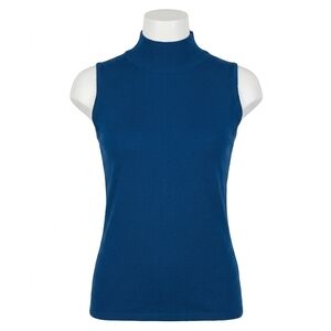 NEW ANGEL APPAREL mock neck tank in cadet